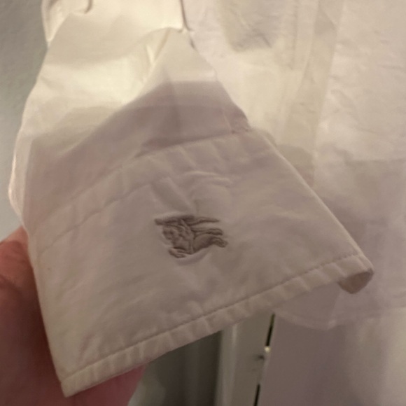 Burberry White Blouse with Check Trim - Picture 6 of 6